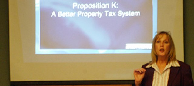 Sen. Mary Pilcher Cook, R-Shawnee, organized an informational meeting Feb. 2 for the Northwest Johnson County Republicans at the Shawnee Library about Proposition K, a proposal to change the state’s property tax structure. More information can be found at propositionk.org.