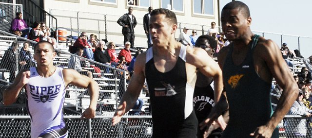 The Basehor-Linwood and Bonner Springs boys track and field teams finished fourth (98 points) and fifth (76), respectively, at the Bobcat Relays at Basehor-Linwood High School on Thursday. Stay tuned to basehorinfo.com bonnersprings.com and bonnersprings.com for full results on Monday, and pick up the April 12 issues of The Chieftain and The Sentinel for a spread of photos from the event.
