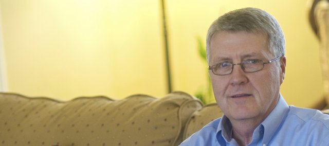 Dennis Long will be honored Sunday with his wife, Baker University President Pat Long, at the Lumberyard Arts Center's annual Chocolate Auction. The Longs and their dachshunds Toby and Frankie are in their final five months at the Collins House, the university's presidential residence across Eighth Street from the campus. The couple will be moving close to their hometown in south-central Missouri after Pat Long retires on June 30.