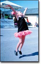 Dancers showed off fancy footwork during Saturday's events. The
students attend Starstruck Studios for dancing lessons. Kayla
Jackson is pictured during a Fourth Street performance.