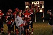 With time running out in the fourth quarter Tuesday night, LHS coach Bill Pekarek shouts instructions to his players.