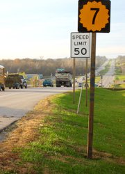 Morning traffic moves along K-7 Highway, a road Lansing Mayor Kenneth Bernard says is the busiest north-south highway in Kansas.