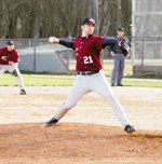 Joe Kaup brings the heat for Eudora in the Cardinals season-opening
victory Monday over Paola. The senior gave up three hits and no
earned runs in his 5- 1/3 innings pitched.