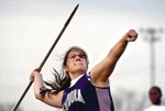 Freshman Amanda Graff prepares her release of the javelin Friday at
the Bobcat Relays at Basehor-Linwood High School. Graff threw the
javelin 58 feet, 11 inches. The Eudora girls team finished the meet
in second behind Tonganoxie while the boys team took fourth place
behind Tonganoxie, Bonner Springs and K.C. Sumner.