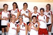 The Lansing Middle School eighth-grade volleyball team is all smiles after winning the Tonganoxie Tournament on Oct. 8. The Lions finished their season with an unblemished 13-0 record. Team members are, from left, front row: Rachel Milnark, Meghan Reilly, Breanne Sanders, Abbey Lozenski. Second row: Madison Brandt, Lisa Angelo, Tayler Dumlao, Lauren Jaqua and Kristen Gould.