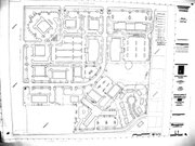 The layout for the proposed Eisenhower Crossing development. DeSoto Road is at the far right with Eisenhower Road at the top.