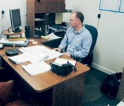 Eudora Parks and Recreation Director Bobby Arnold recently moved
into a new office from his former space in the basement of City
Hall. Arnold's new digs are part of an on-going City Hall expansion
project.