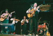 Annie's Country Jubilee wowed a Friday night crowd at the Eudora
Middle School with a combination of old and new country songs.
Hailing from Tonganoxie, the band agreed to come to Eudora to help
kick off the Eudora statue fund drive.