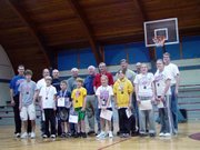 The Lansing Knights of Columbus held their annual free throw competition on Jan. 14 at Lansing Activity Center. Event winners are, front row, from left: Parker King, Sean Tweet, Clayton Bogner, Connor Tweet, McKenzie Hersh, Keli Myracle, Shauna Vant-Leven and Cassy Roberts. Not pictured is age group winner Evan Harris. Knights who helped run the event are, back row: Tom Young, Ron Massia, Bill Butler, Don Studnicka, Tom Smith, Bob Hall, Dave Young and Jeff Martin. Age group winners advanced to the district competition.