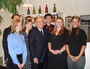 Andrew Cameron, back row at far right, poses with Rudolph Giuliani, R-N.Y., front center, and other members of Creighton University's College Republicans during one of Giuliani's visits to Iowa before the state's Jan. 3 presidential caucuses. Cameron was a chauffeur for Giuliani during one of his visits and was able to drive him to two political events where Giuliani spoke.