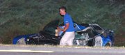 A car came to rest on the north side of Leavenworth Road after hitting an Isuzu utility vehicle Friday night in Basehor at 163rd Street. The 21-year-old male driver of the car was air lifted to an area hospital. His condition was unknown. The driver of the other vehicle was taken an area hospital as well. Witnesses told the sheriff’s officers that the car was seen traveling at a high rate of speed just moments before the accident.