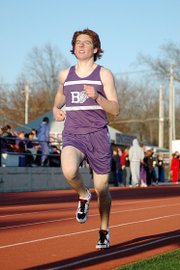 Baldwin High School sophomore Tony Weiss placed third in the 1,600-meter run and narrowly finished runner-up in the 3,200-meter run Friday.