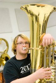 “I actually started as a trumpet player. One day in eighth grade Mr. (Rob) Foster (Lexington Trails band director) said, ‘hey we need some tuba players. Anybody want to play?’ I raised my hand wanting to mess around a bit, but I took a liking to it. I’ve just stuck with it since then," Derek Smith, DHS junior.