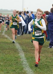 Basehor-Linwood sophomore Sarah Rehm competes at the Bonner Springs Invitational.