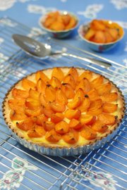 Although they require several hours to prepare, tarts are one of the prettiest ways to show off fresh, ripe apricots. Beneath the fruit, this Apricot Almond Creme Tart has a cookie-like almond crust with pastry cream filling.