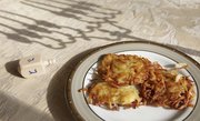 It's a Jewish tradition to prepare and eat traditional potato latkes — fried in oil — during Hanukkah. These were made by Nechama Tiechtel at Lawrence's Chabad Jewish Center. 