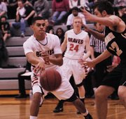 BSHS junior Jordan Jackson scored four points in the Braves' 36-30 win against Bishop Ward on Friday, Feb. 1.