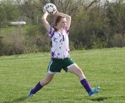 BLHS freshman Courtney Robinson said she began playing soccer years ago because her older sister, junior Hailey Robinson, played. “I kind of do what she does,” Courtney said.