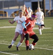 BSHS freshman Miyah Hightower emerged early in the Braves' girls soccer season as a scoring threat, often converting passes from her older sister, junior Bailey Hightower, into scores.