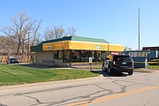 Police tape surrounds the Subway restaurant at 11210 Shawnee Mission Parkway following the death of an employee.