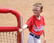 Kaiser Carlile died Sunday, a day after he was hit by a follow-through swing near the on-deck circle during the Liberal Bee Jays' game in Wichita. The boy was wearing a helmet.