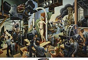 Hollywood, 1937–38. Tempera with oil on canvas, mounted on panel 56 × 84 in. (142.2 × 213.4 cm)
The Nelson-Atkins Museum of Art, Kansas City, Missouri, Bequest of the artist, F75-21/12
Photo by Jamison Miller. Art © T.H. Benton and R.P. Benton Testamentary Trusts/UMB Bank Trustee/Licensed by VAGA, New York, NY