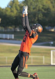 Bonner Springs wide receiver Aaron McGee had three catches for 63 yards on Friday night against Piper.