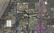 The improvement district for Clear Creek Parkway is outlined in the black dotted line and the black solid line is the new Clear Creak Parkway road construction.