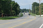 An example of a three lane road with a middle turn lane similar to the one being proposed for Nieman Road.