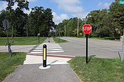 An example of a multi-use path on Clayton Road in St Louis County, Mo., provided by the Nieman Road corridor engineers.