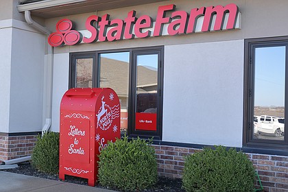 A Santa letter mailbox now sits at 21632 Midland Drive, in front of the Nick Reed State Farm Insurance Agency.
