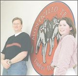 Monticello Trails Middle School teachers Keil Hileman and Kristen
Springer are two of the winners of the Teachers Touching the Future
award. Not pictured is Cheryl Evers, another winner.