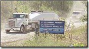 A truck loaded with gravel from Hunt Midwest Sunflower Quarry
prepares to turn onto 95th Street. Thursday, the DeSoto City
Council will discuss Hunt Midwest annexation request.