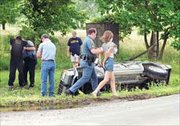 Four suspects were apprehended Monday following a high-speed chase
from Tonganoxie to Basehor. The four are suspected in a morning
burglary at a rural home.
